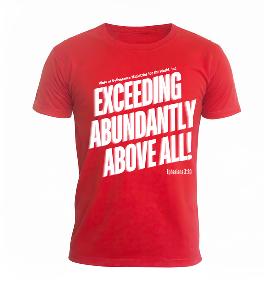 Exceeding Abundantly Above All Youth Large T Shirts